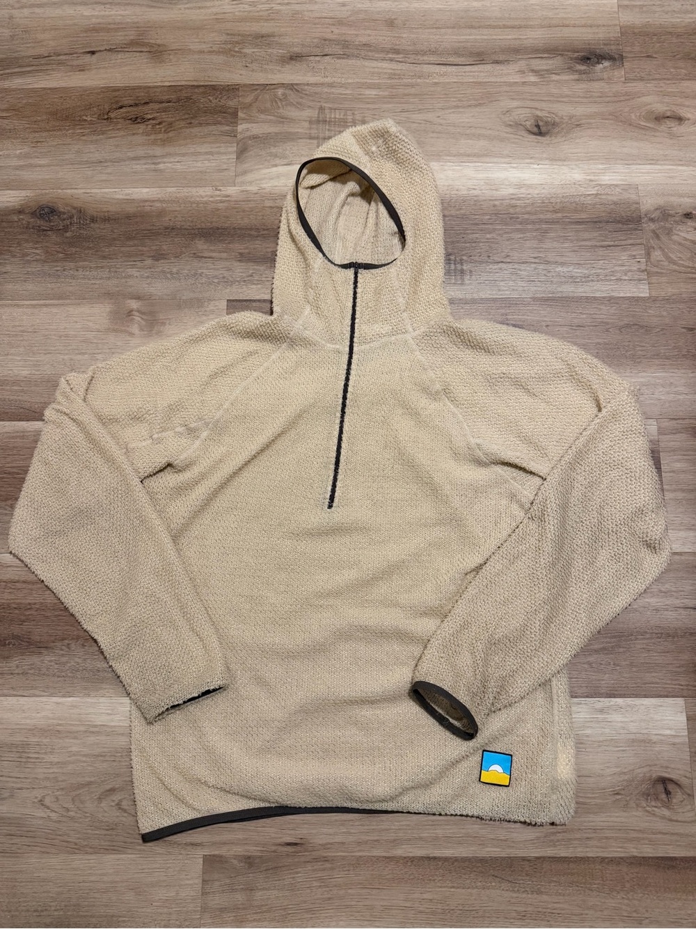 SENCHI DESIGNS Alpha Direct 90 Lark Hoodie Biege Forest Green XL